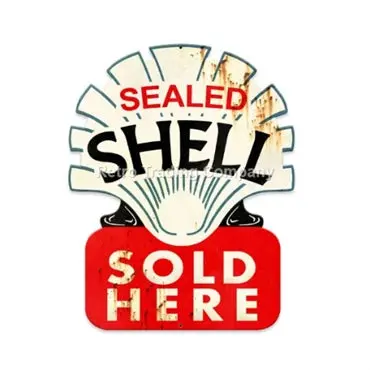 Tin Sign Sealed Shell 1