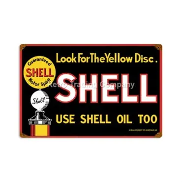 Tin Sign Shell Oil 1