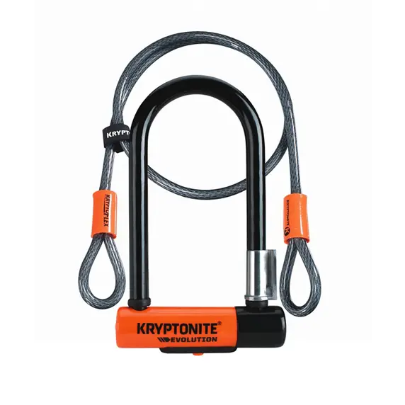 Kryptonite U-Lock Evo Mini7 120Cm Kabe Vf Bøjlelås 8.3X17.8Cm Med Kabel 1