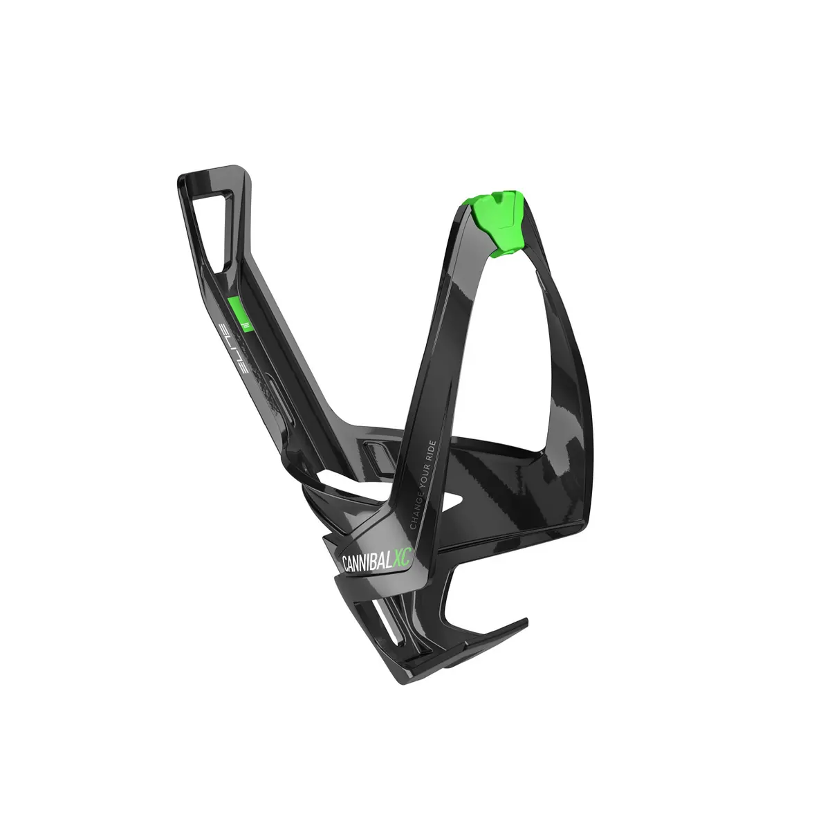 Elite Elite Flaskeholder Cannibal Xc Sort Glossy. Grøn Grafik 1