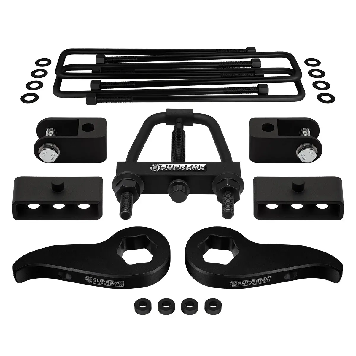 2011-2019 Chevrolet Silverado Hd Full Suspension Lift Kit With Front Shock Extenders & Torsion Max Tool 4Wd 4X4 | Supreme's New Hd Steel Lift Blocks! 1