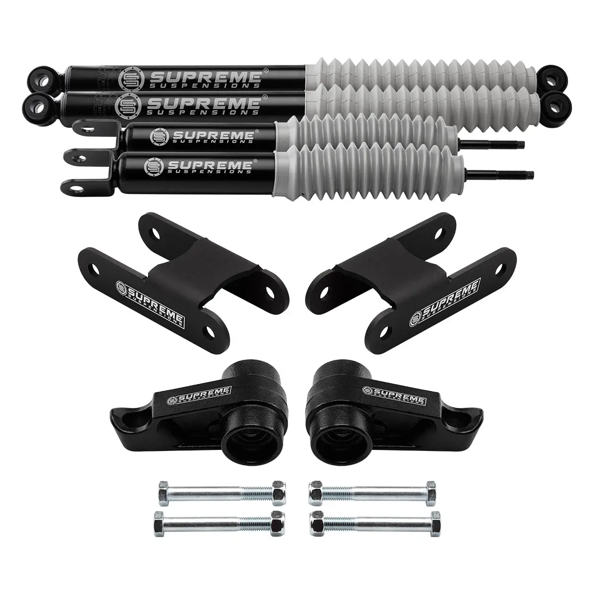 2006-2010 Hummer H3 1-3" Front + 2" Rear Lift Kit With Supreme Suspensions Max Performance Shocks 4Wd 1