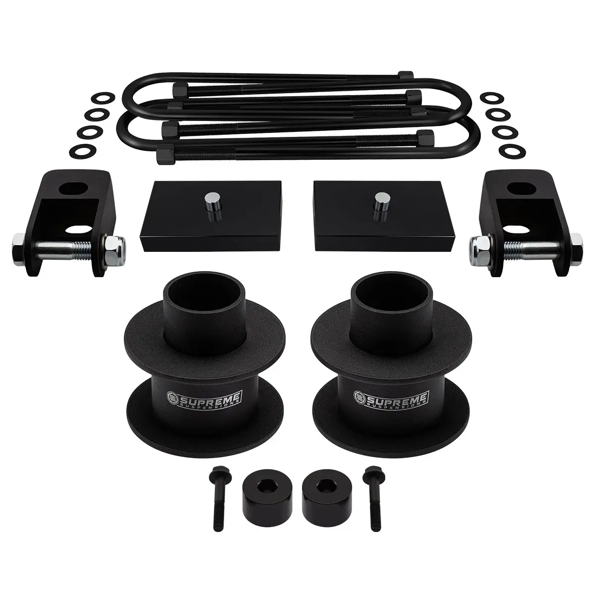2005-2022 Ford F350 Super Duty Full Suspension Lift Kit With Front Shock Extenders & Bump Stop Drop Spacers 4Wd 1