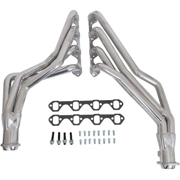 Bbk Performance 79-93 Ford Mustang 5.0 1-5/8 Long Tube Exhaust Headers Automatic Trans Polished Silver Ceramic 1