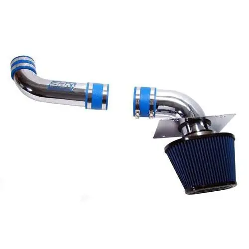 86-93 Ford Mustang 5.0 Cold Air Intake Kit Fenderwell Style Chrome 1