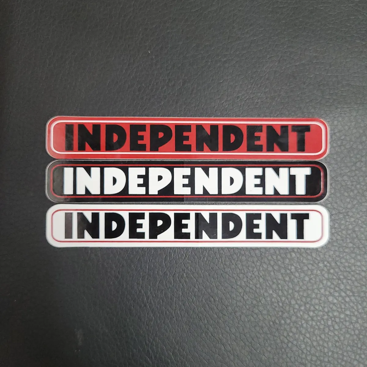 Independent Trucks Bar Logo 3 Piece Sticker Pack 4" - Red White Black 1