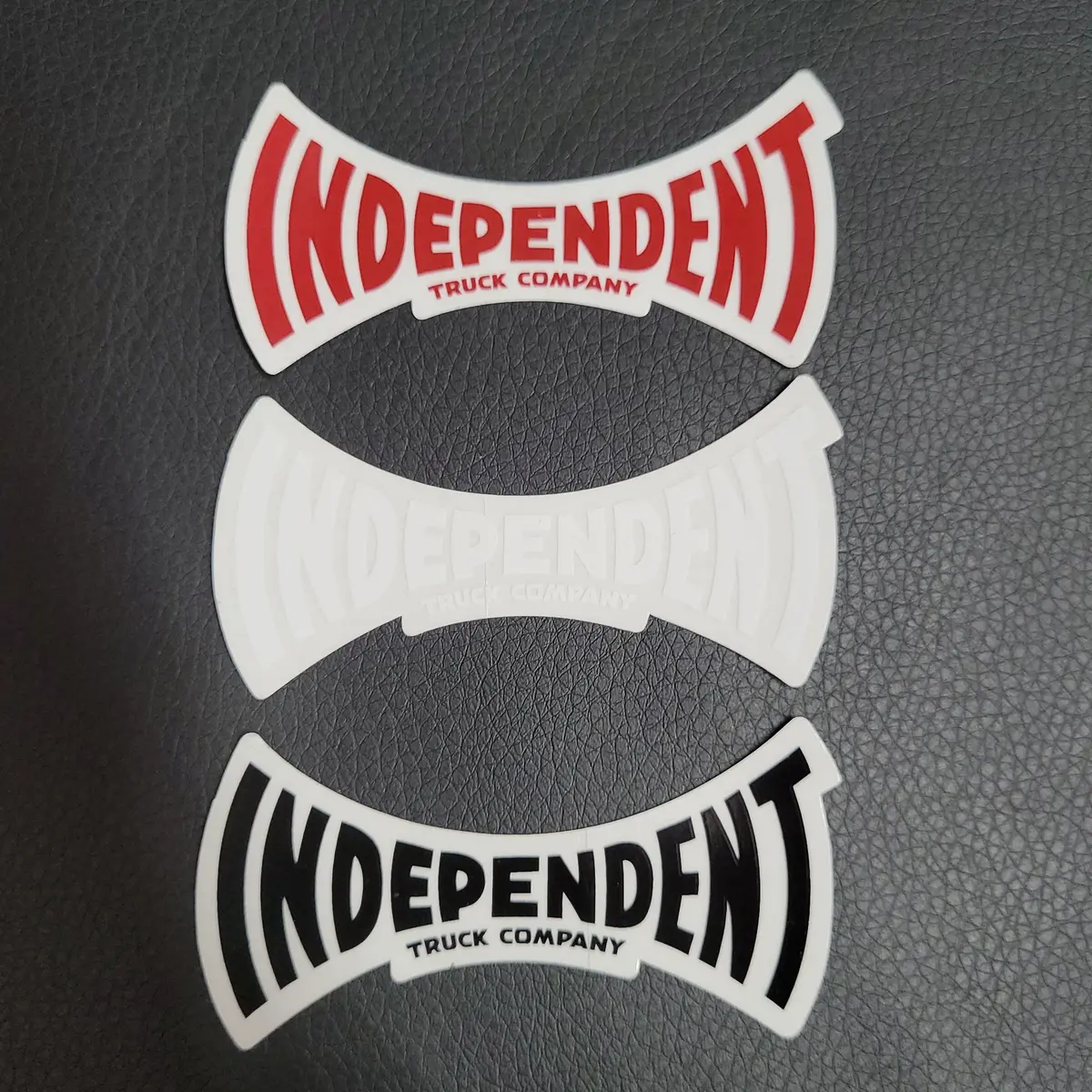Independent Trucks Stretch Logo 3 Piece Sticker Pack 3" - Red White Black 1