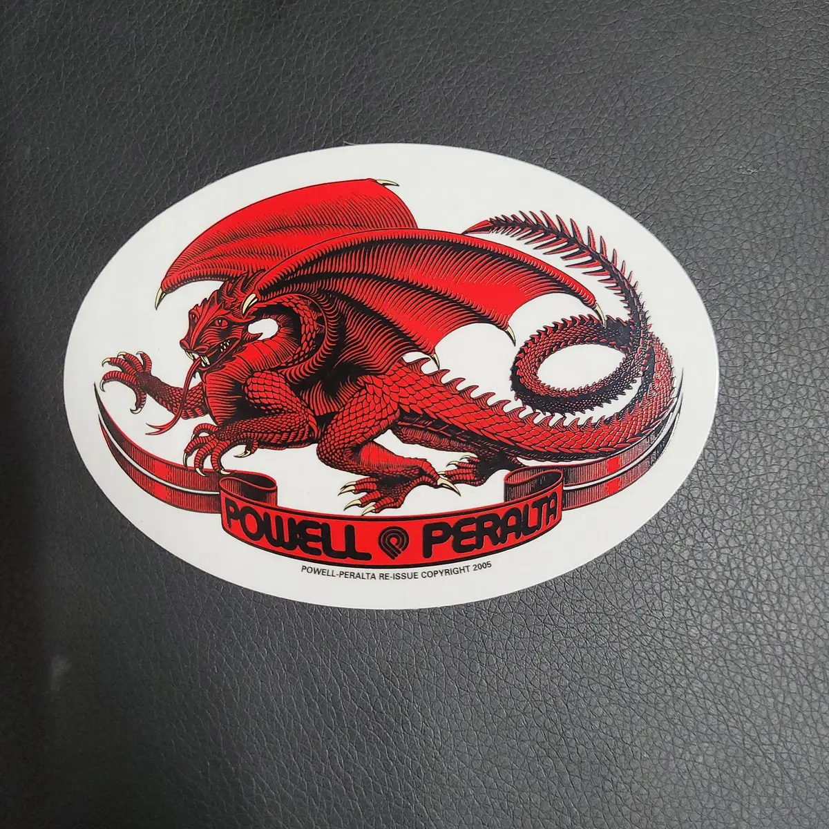 Powell Peralta Classic Oval Dragon Sticker Red 1