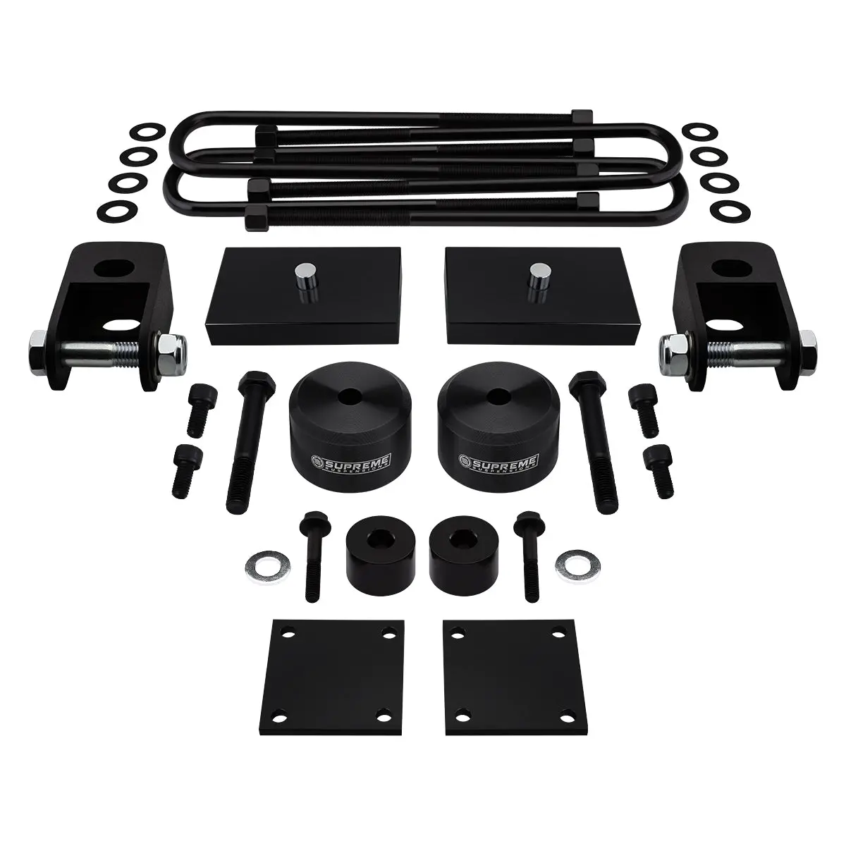 2017 - 2023 Ford F350 Super Duty Full Suspension Lift Kit With Front Shock Extenders, Brake Line And Bump Stop Relocation Kits 4Wd 4X4 1