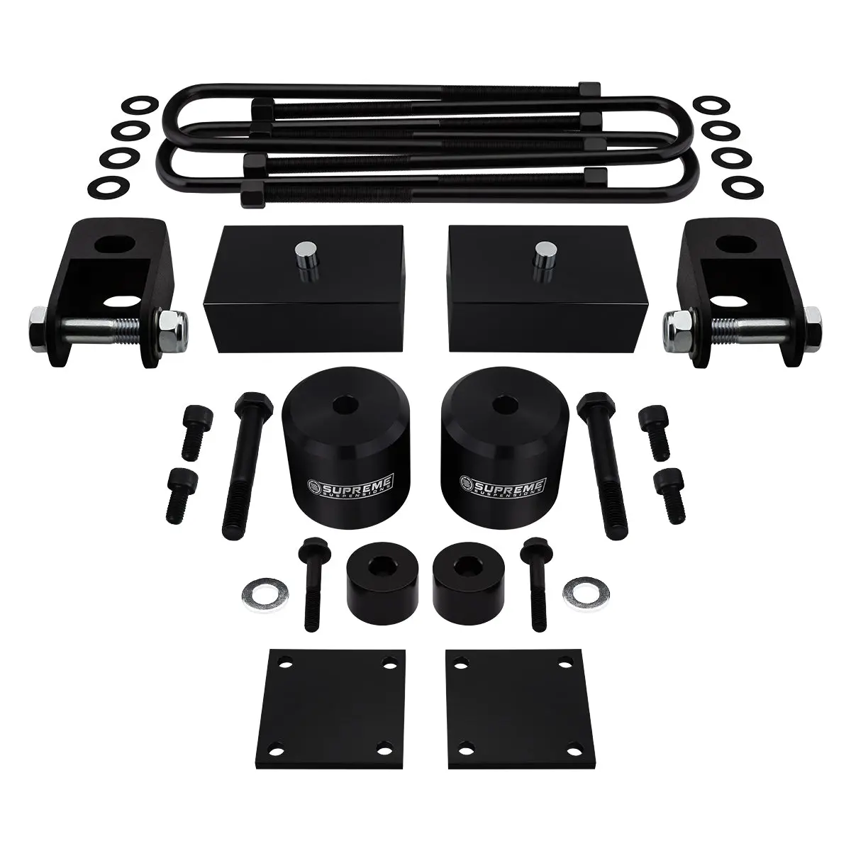 2017 - 2023 Ford F350 Super Duty Full Suspension Lift Kit With Front Shock Extenders, Brake Line And Bump Stop Relocation Kits 4Wd 4X4 4