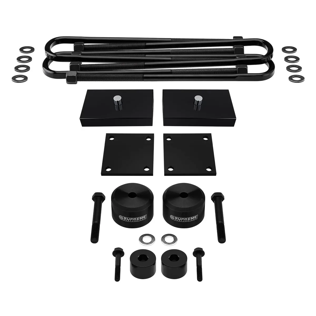 2017 - 2023 Ford F350 Super Duty 4Wd Full Suspension Lift Kit - New Design Forged Flat-Top U-Bolts 1