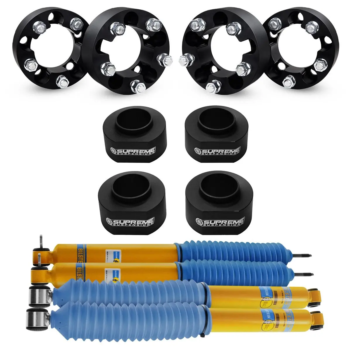 1993-1998 Jeep Grand Cherokee Zj Full Suspension Lift Kit, Bilstein Shocks & Wheel Spacers 2Wd 4Wd 1