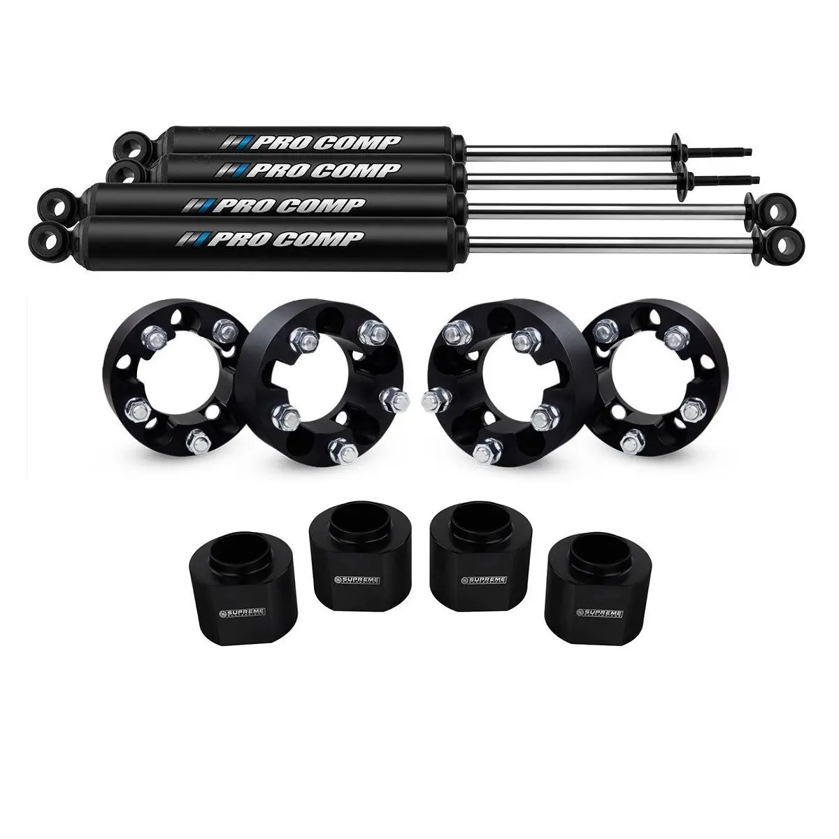 1993-1998 Jeep Grand Cherokee Zj Full Suspension Lift Kit, Extended Pro Comp Shocks & Wheel Spacers 2Wd 4Wd 1