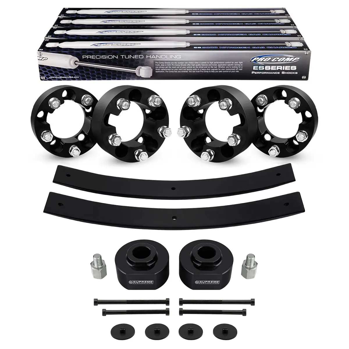 1984-1996 Ford Bronco Full Suspension Lift Kit, Pro Comp Shocks & Wheel Spacers 2Wd 4Wd 1