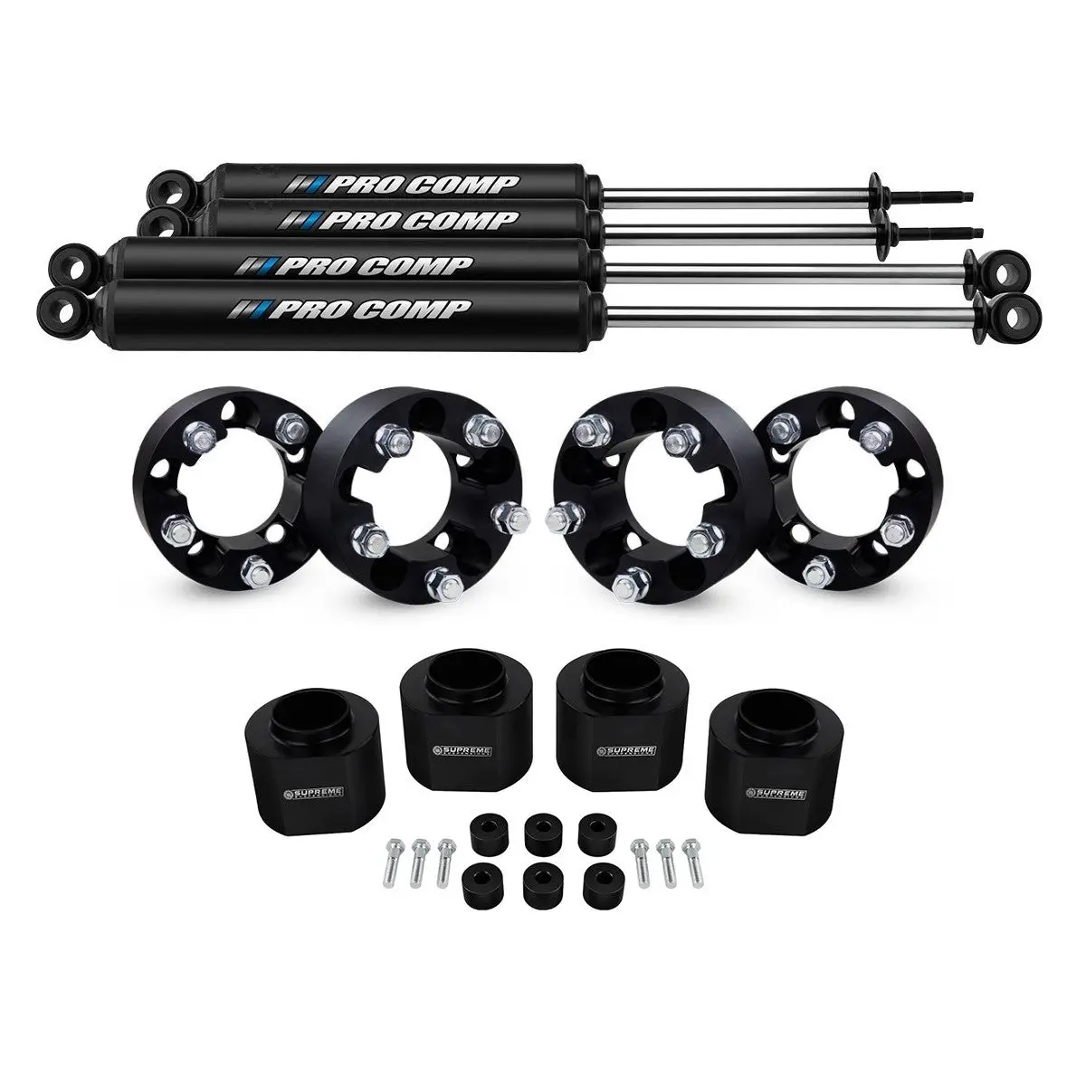 1997-2006 Jeep Wrangler Tj Full Suspension Lift Kit With Wheel Spacers, Diff Drop Kit & Pro Comp Pro-X Twin Tube Shocks 4Wd 1