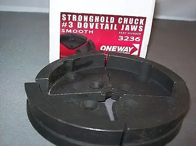Woodturning Oneway #3 Smooth Dovetail Jaws # 3236 For The Stronghold Chuck 1