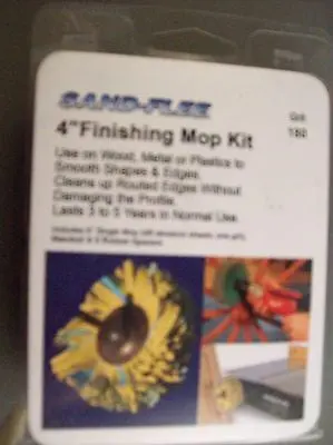 Woodworking 4" Single Finishing Mop Kit  120 Grit 1
