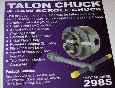 Woodturning #2985 Talon Chuck By Oneway W/ Adaptor 1