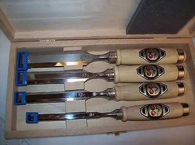 Two Cherries 4Pc Bevel Edged Chisel Boxed Set 500-1559 1