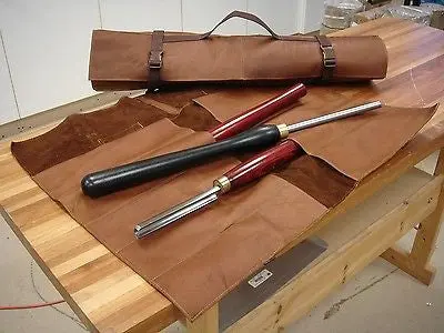 Woodturning, Leather Chisel Roll, Vaqueta Leather.10 Chisel Slots 29" X 21" 1