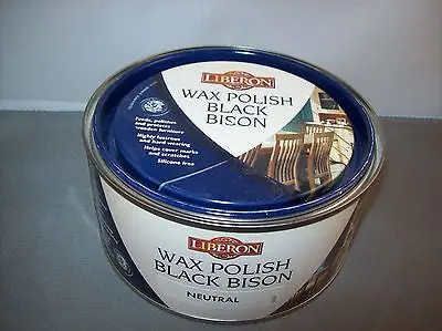 Liberon Neutral Black Bison Paste Wax 500Ml 1