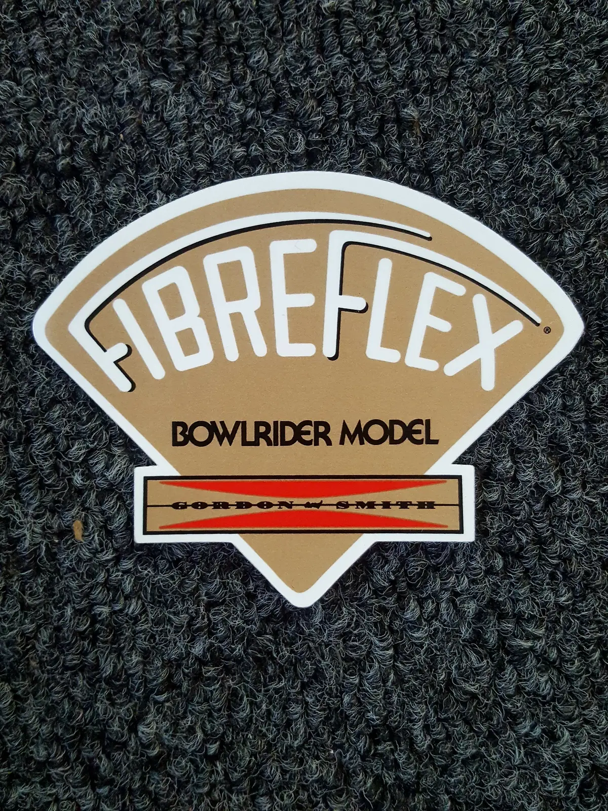 G&S Gordon And Smith Fibreflex Sticker -Gold-  Bowlrider 1