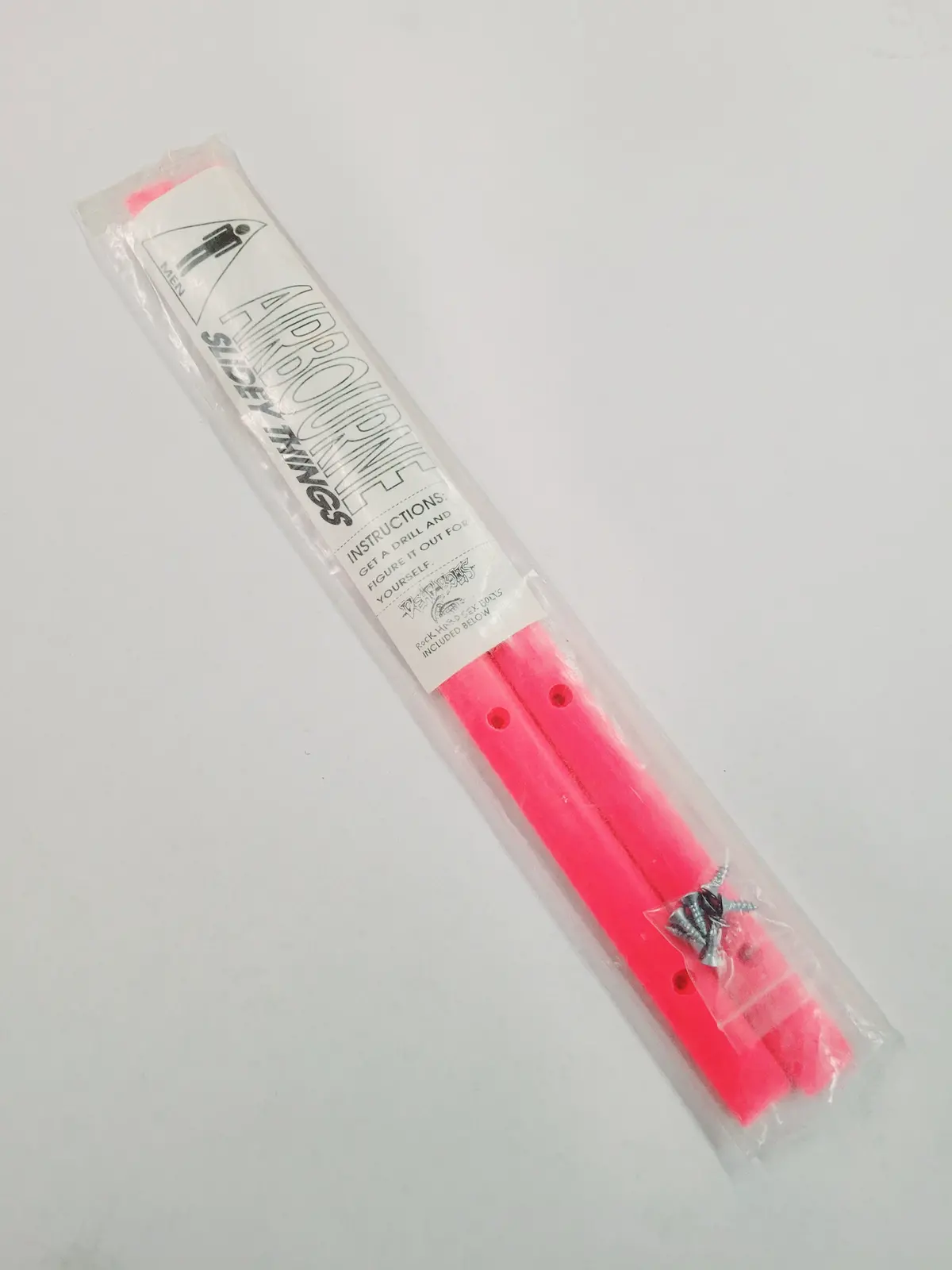 Vintage Airbourne Slidey Things 4 Hole Skateboard Rails 15.5" Pink 1