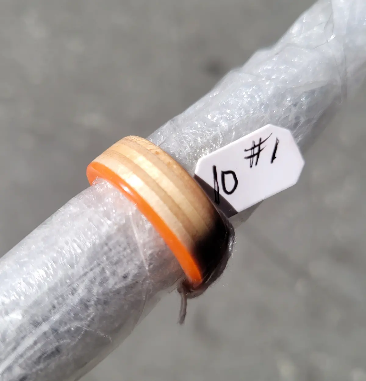 Recycled Bo-Tuff Skateboard Ring Size 10 (#1) 1