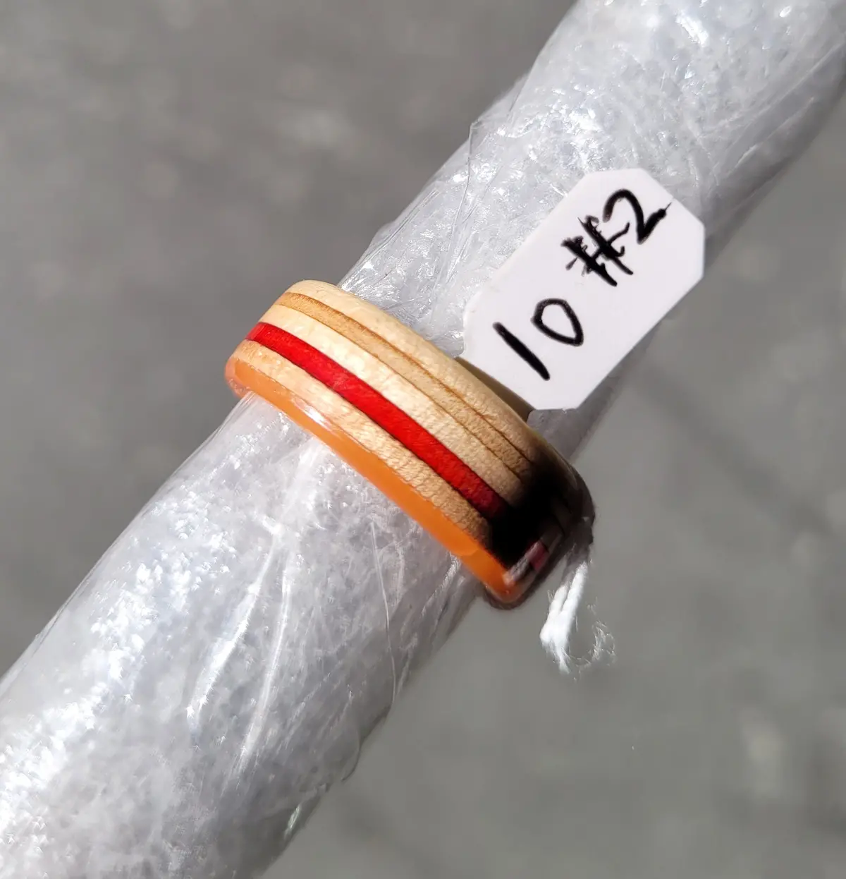 Recycled Bo-Tuff Skateboard Ring Size 10 (#2) 1