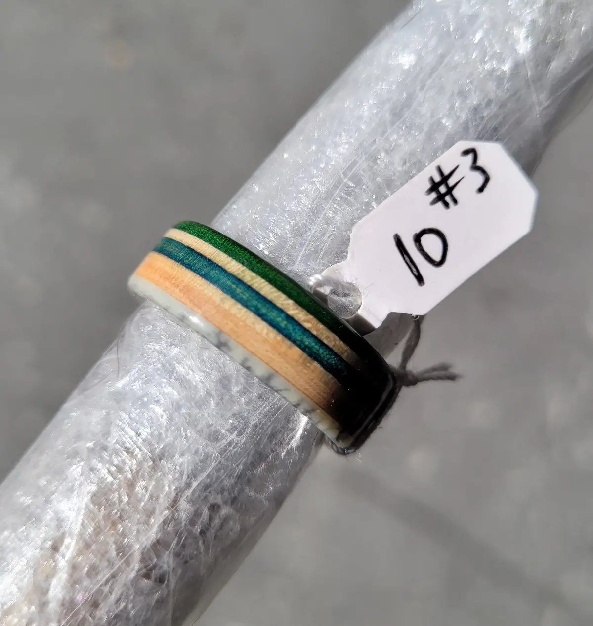 Recycled Bo-Tuff Skateboard Ring Size 10 (#3) 1