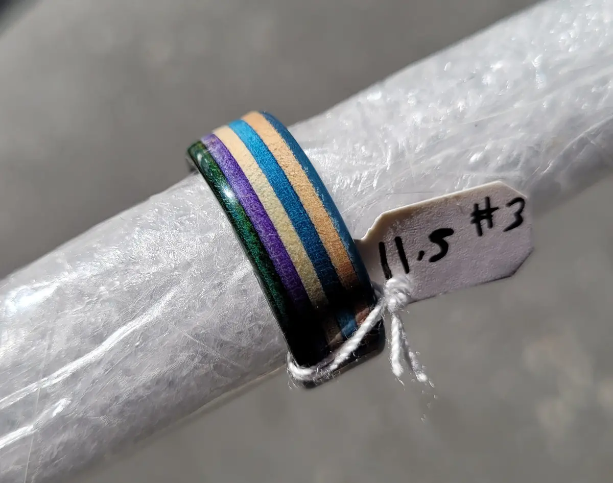 Recycled Bo-Tuff Skateboard Ring Size 11.5 (#3) 1