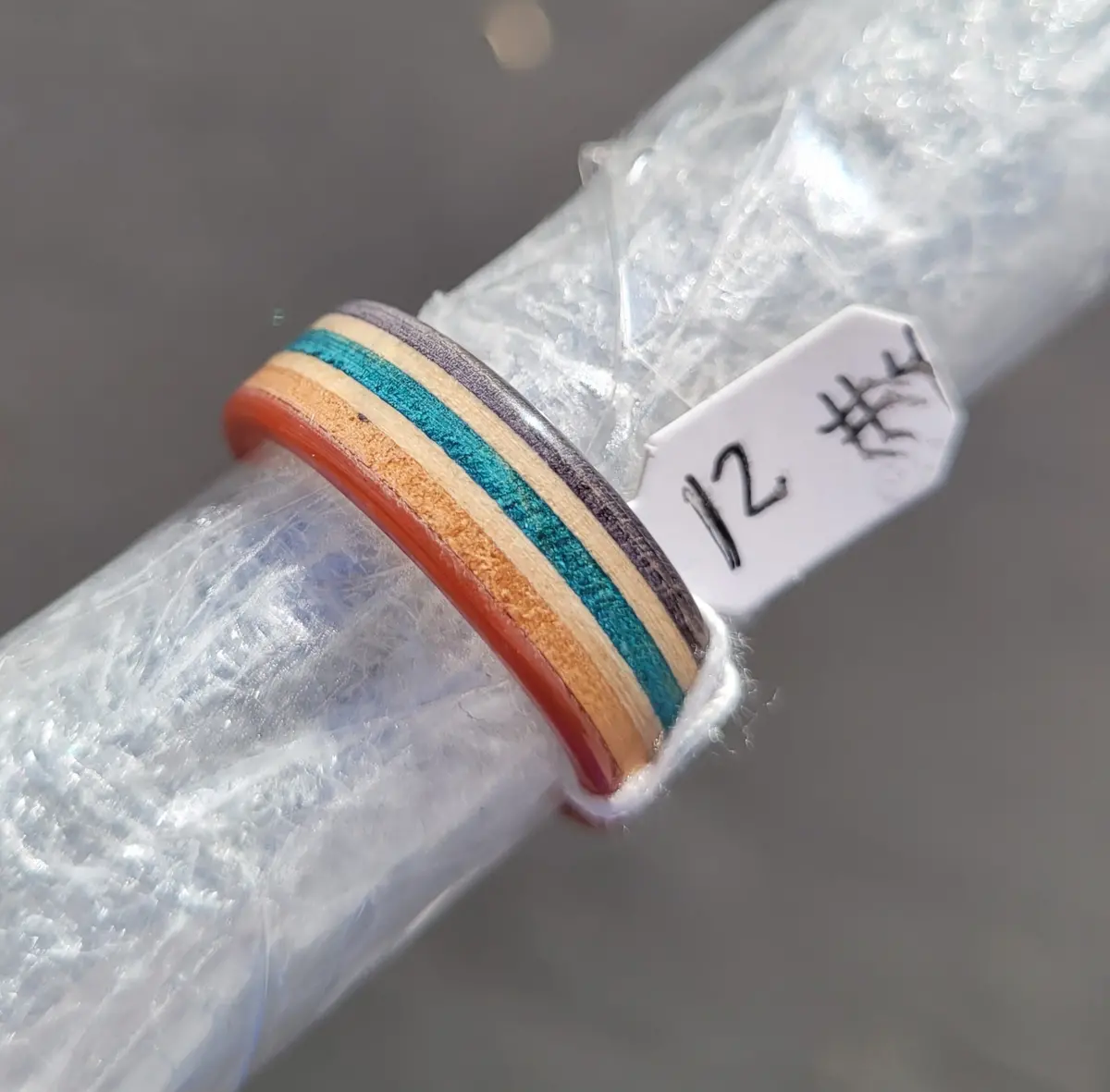 Recycled Bo-Tuff Skateboard Ring Size 12 (#4) 1