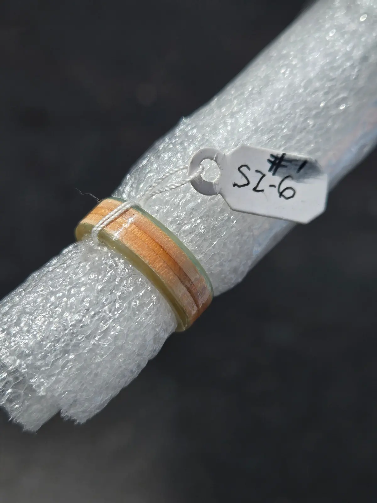 Recycled Bo-Tuff Skateboard Ring Size 6 (#1) 1