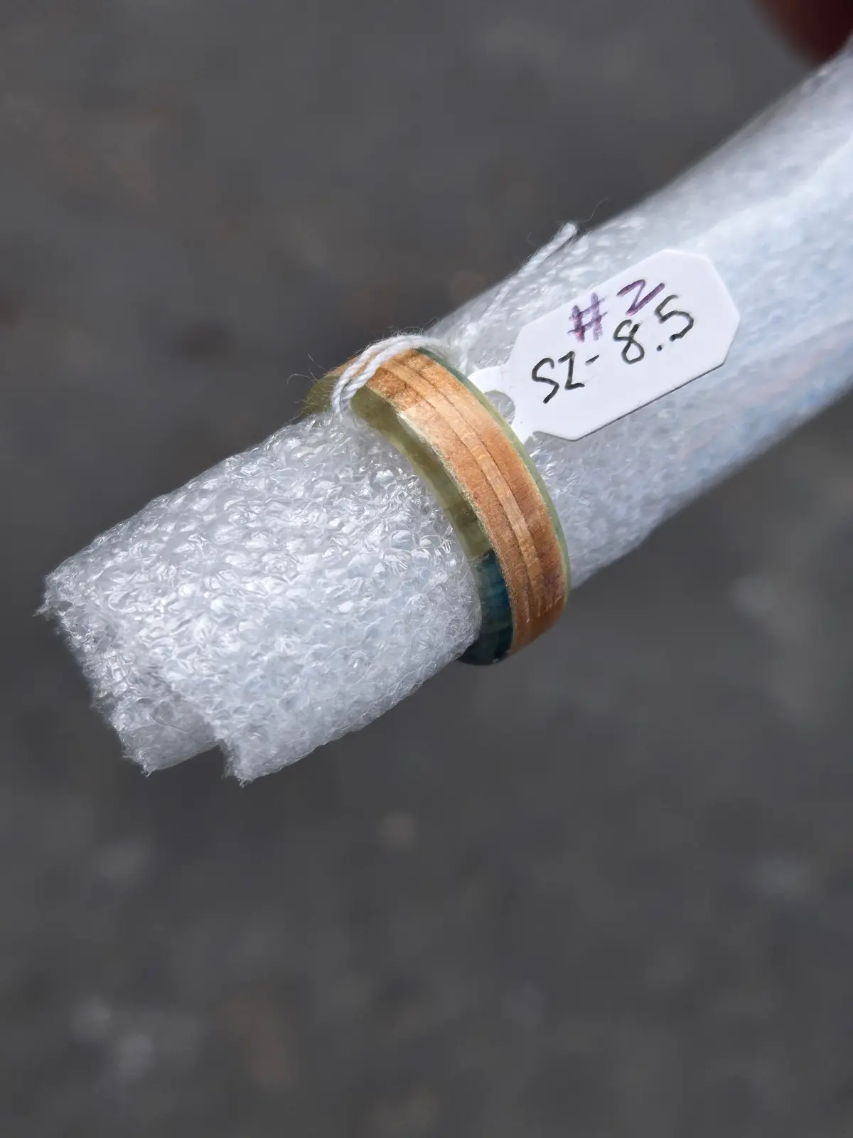 Recycled Bo-Tuff Skateboard Ring Size 8.5 (#2) 1