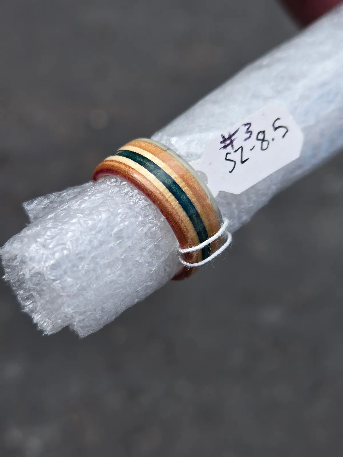 Recycled Bo-Tuff Skateboard Ring Size 8.5 (#3) 1