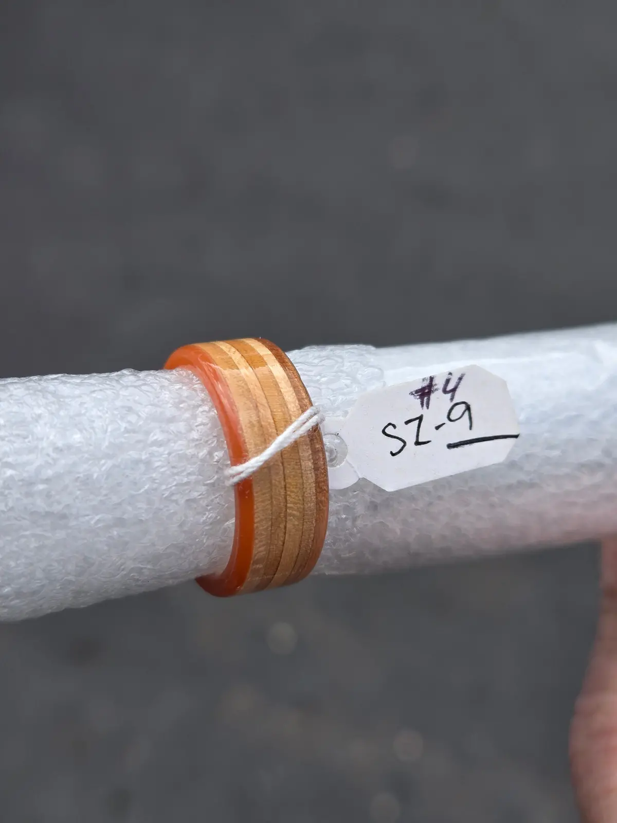 Recycled Bo-Tuff Skateboard Ring Size 9 (#4) 1