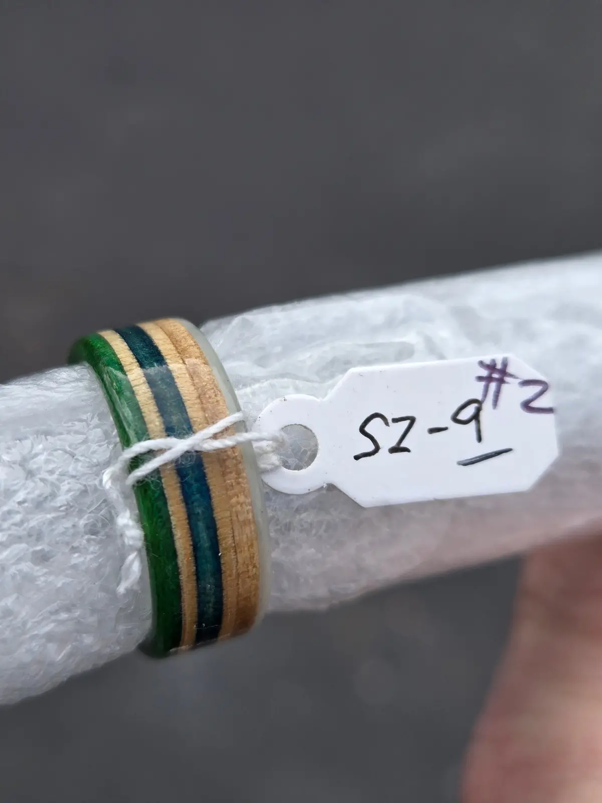 Recycled Bo-Tuff Skateboard Ring Size 9 (#2) 1