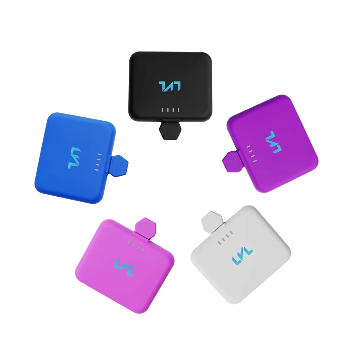 Lvl Spark Charger - 5 Pack - Midnight Black / Royal Blue / Deep Purple / Hot Pink / Snow White 1