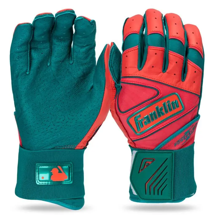 Franklin Powerstrap Infinite Adult Batting Gloves - Coral 1