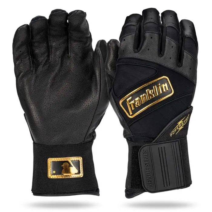 Franklin Powerstrap Infinite Adult Batting Gloves - Black 1