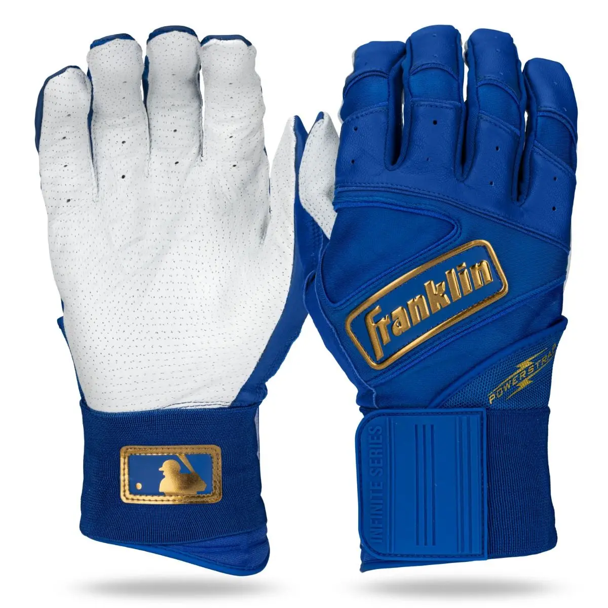 Franklin Powerstrap Infinite Adult Batting Gloves - Royal 1