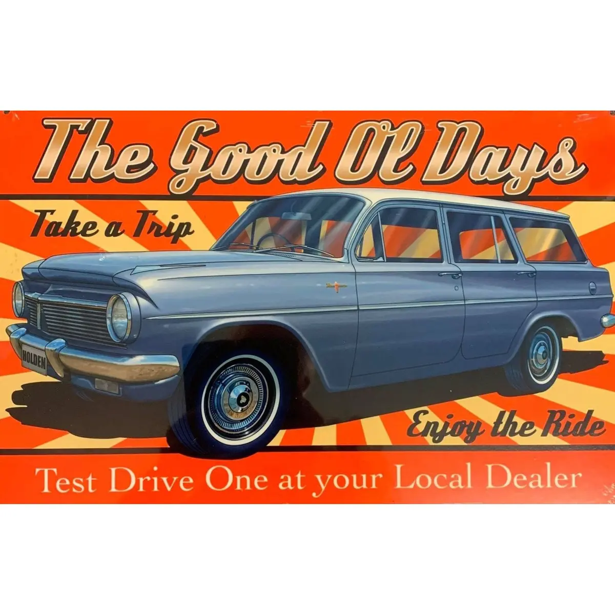 Tin Sign Holden Wagon 1