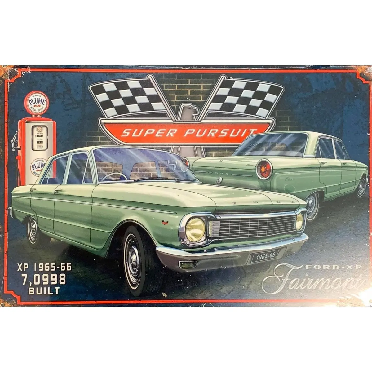 Tin Sign Ford Falcon Super Pursuit 1