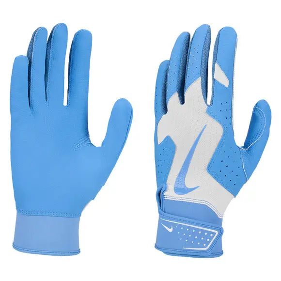 Nike Alpha 2.0 Adult Batting Gloves - Baby Blue/White 1