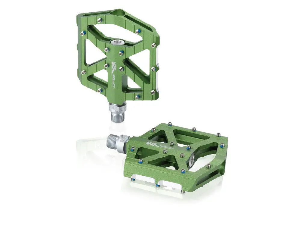 Xlc Flat Pedal Pd-M12 Farveudgave Limegrøn 1