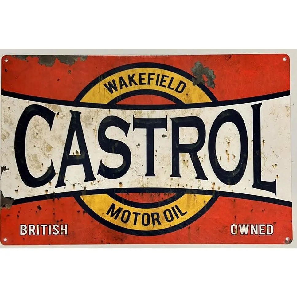 Tin Sign Castrol Motor Oil 1