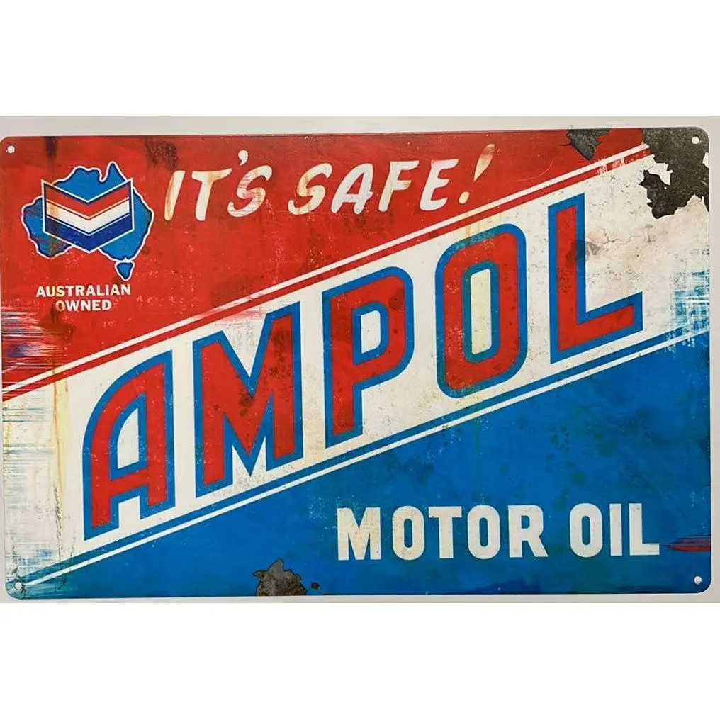 Tin Sign Shell Ampol Motor Oil 1