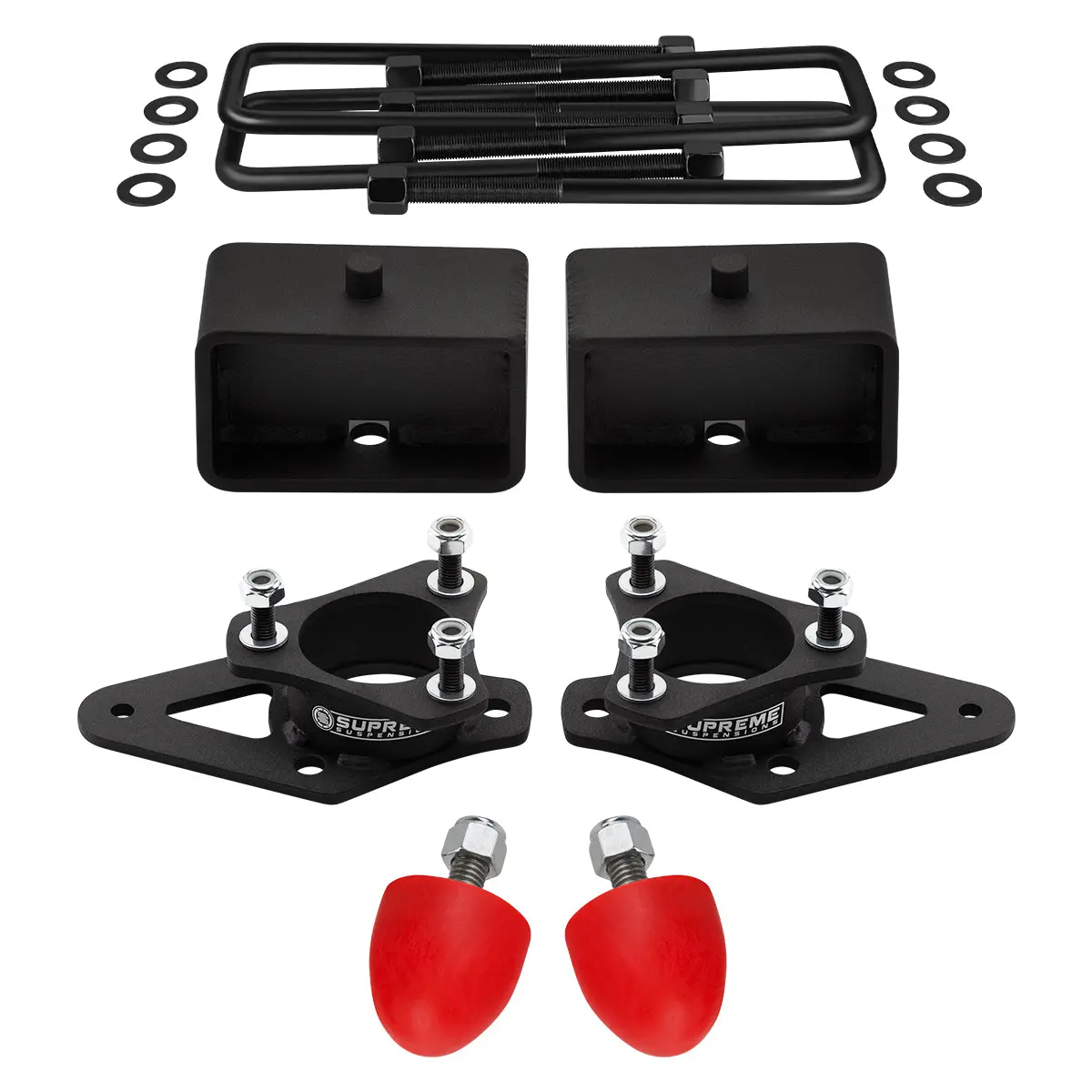 2005-2023 Nissan Frontier Suspension Lift Kit With Flat Top U-Bolts And Polyurethane Uca Bump Stops 4X2 4X4 1