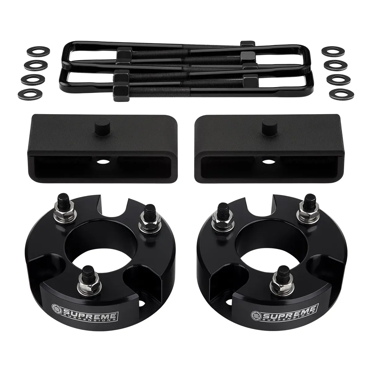 Full Front + Rear Lift Leveling Kit + Flat U-Bolts 2005-2023 Nissan Frontier 2