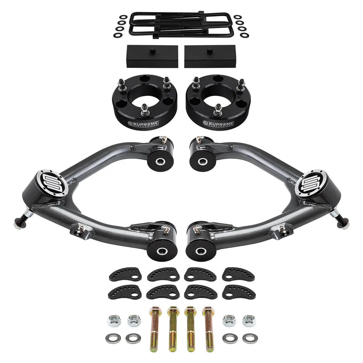 2007-2018 Gmc Sierra 1500 Full Suspension Lift Kit With Uni-Ball Upper Control Arms And Camber/Caster Adjusting & Lock-Out Kit 1